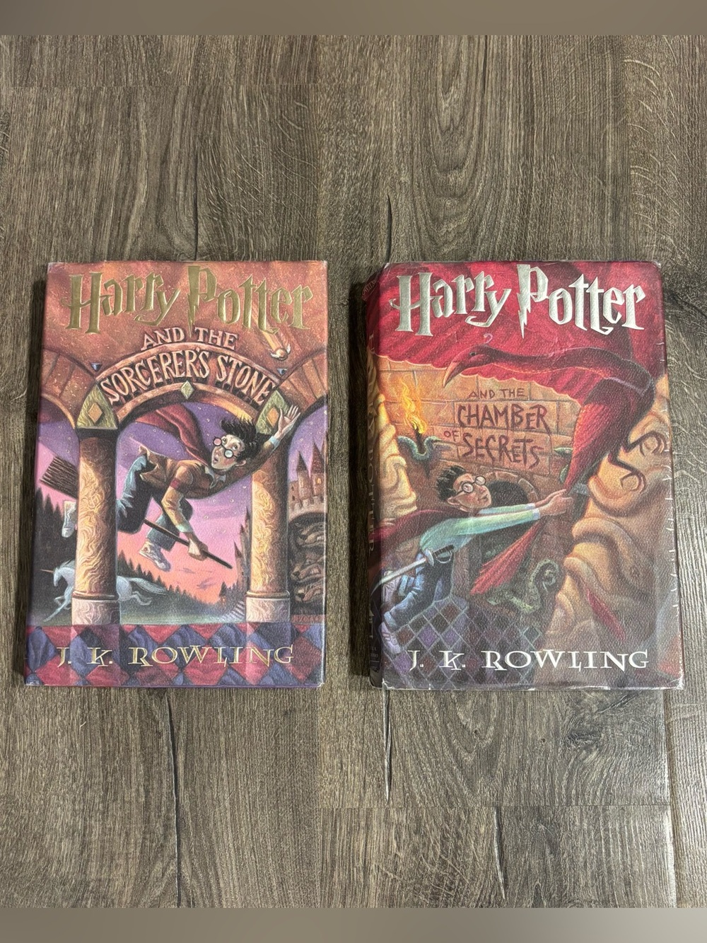 Harry Potter & The Sorcerers Stone/ Chamber of Secrets 1st Edition Hardback Book